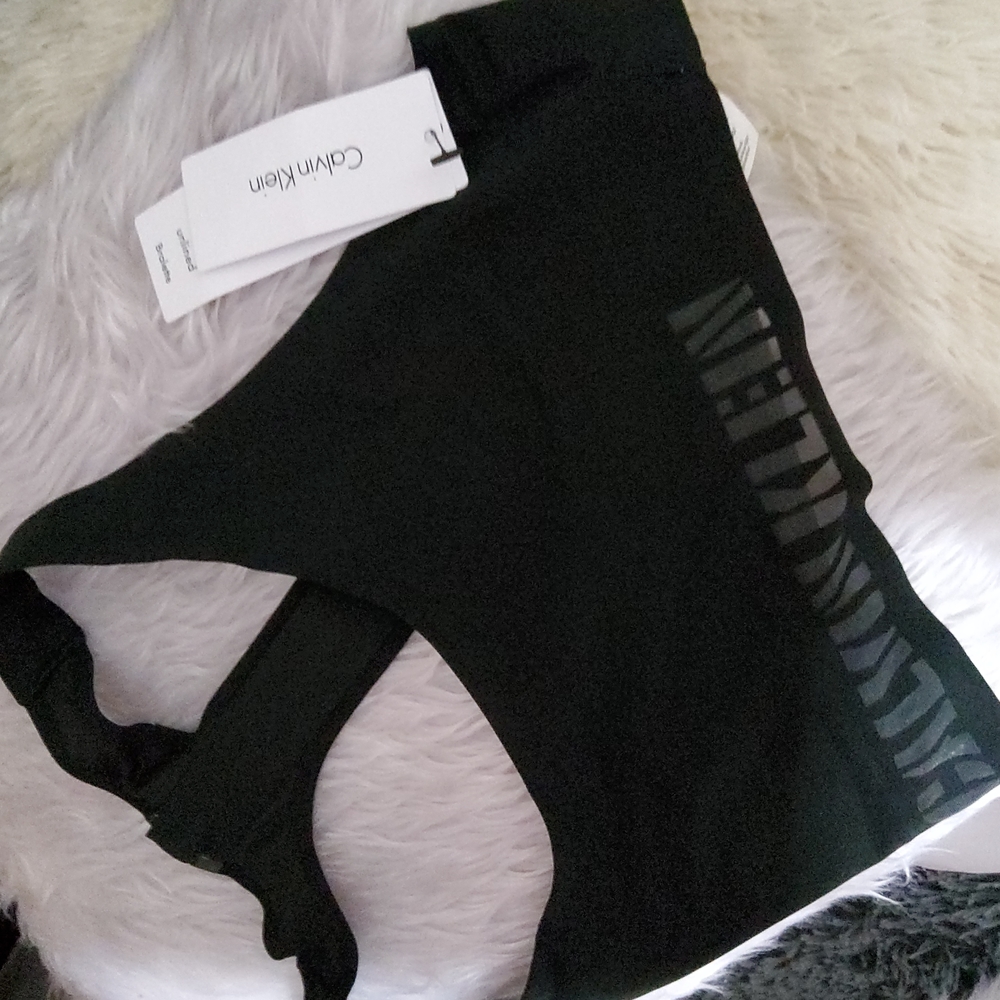 CK Laser Mesh Logo Zip Bralette - Picture 8 of 8